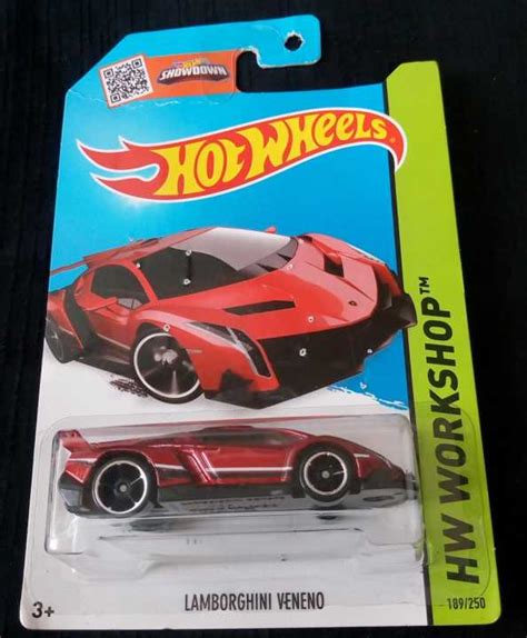 Hot Wheels Lamborghini Veneno Hw Workshop Red Broken Card Lazada