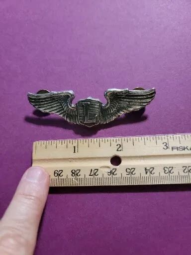 Wwii Us Army Air Force Liaison L Pilot 3 Wings Lapel Pin Wdouble