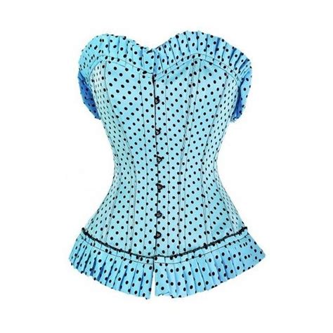 Long Lined Satin Polka Dot Corset Low Price Steel Bone Corsets 75 Liked On Polyvore