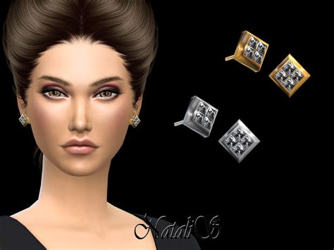 The Sims Resource Natalisfour Crystals Stud Earrings