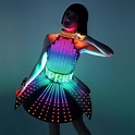 Rave LED Light up Rainbow Dress Outfit / Fashion Festival | Etsy ...