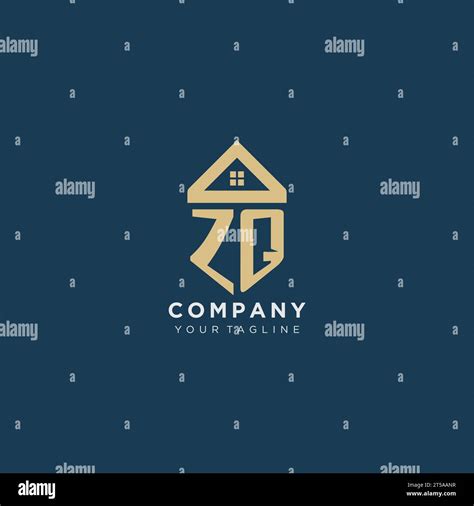 Initial Letter Zq With Simple House Roof Creative Logo Design For Real