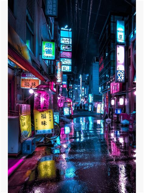 Neo Tokyo Cyberpunk Vibes Vertical Photographic Print For Sale By