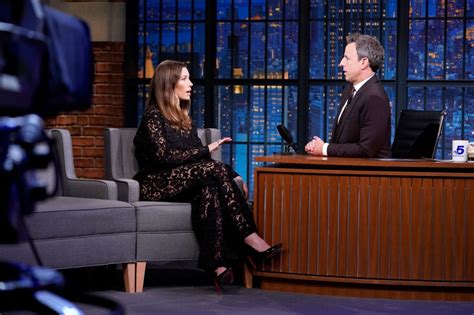 Jessica Biel Late Night With Seth Meyers Show In New York City Celebmafia