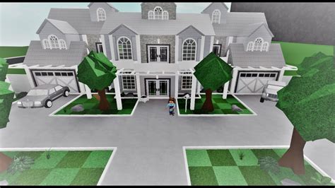 Bloxburg Mini Mansion Exterior Exterior Only 28k Youtube