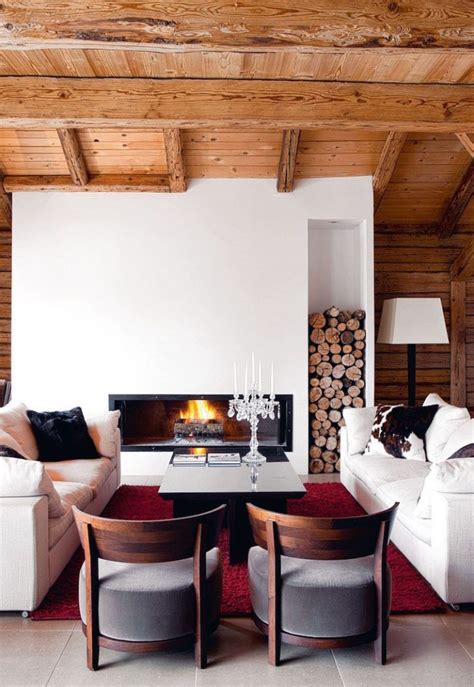 23 Comfy And Natural Chalet Living Room Designs Interior God