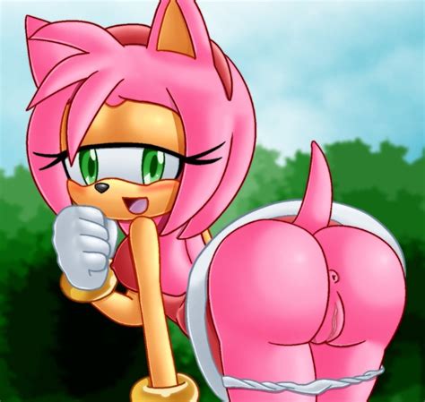 Rule 34 Amy Rose Beige Skin Bent Over Chaossabre Color.