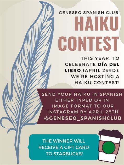 Spanish Club Haiku Contest Suny Geneseo