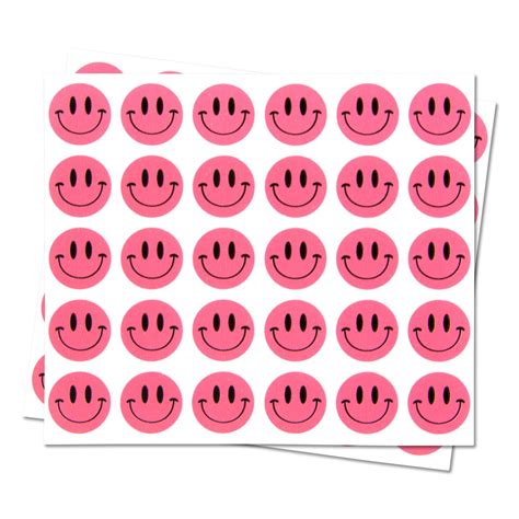 buy 1200 labels 0 5 inch round pink happy face labels smiley face labels emoji labels
