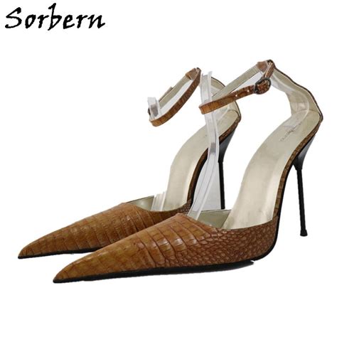 Sorbern Super Long Pointy Toe Boots Women Fetish 12cm Italy Style Metal