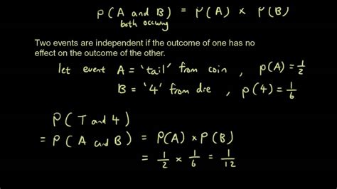 Probability Lesson 3 Independent Events Youtube