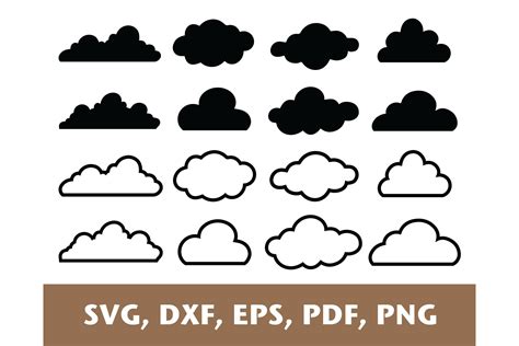 Cloud Svg Clouds Svg Cloud Dxf Cricut Grafik Von Justgreatprintables