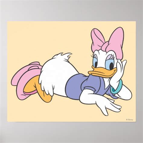Daisy Duck Laying Down Posters Zazzle