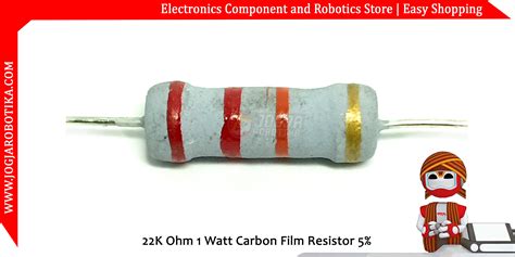 Jual 22k Ohm 1 Watt Carbon Film Resistor