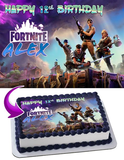 Battle royale (7 season) personalized cake toppers icing sugar paper 1/4 8.5 x 11.5 inches sheet edible frosting photo birthday cake topper fondant transfer (best quality elsani battle royal edible cake topper image for gaming party. Fortnite Battle Royale Edible Cake Image Topper ...