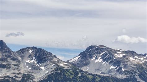 Whistler With Coast Mountains British Columbia Canada Stock Image