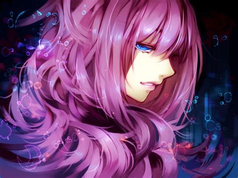 Women Blue Eyes Purple Fantasy Art Pink Hair Anime Girls Wallpapers Hd Desktop And