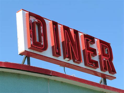 American Style Retro Vintage 1950s Diner Signs Stock Photos Pictures