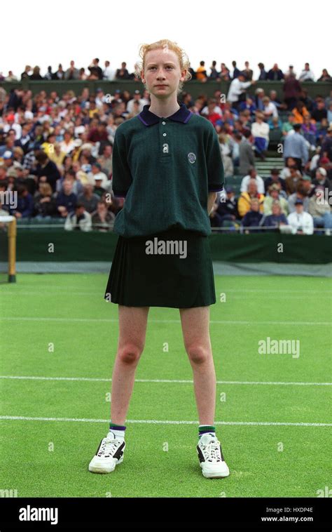 Ball Girl Wimbledon Tennis Championships 25 June 1999 Stock Photo Alamy