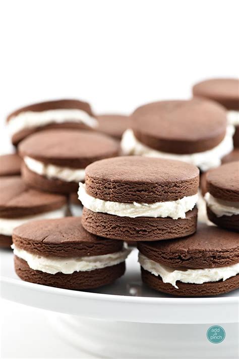 Chocolate Cookies With Cream Filling Recipe Add A Pinch
