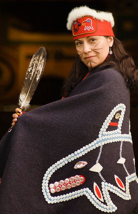 Native Alaskan Woman In Tlingit Regalia Wrangell Alaska Greg Vaughn Photography