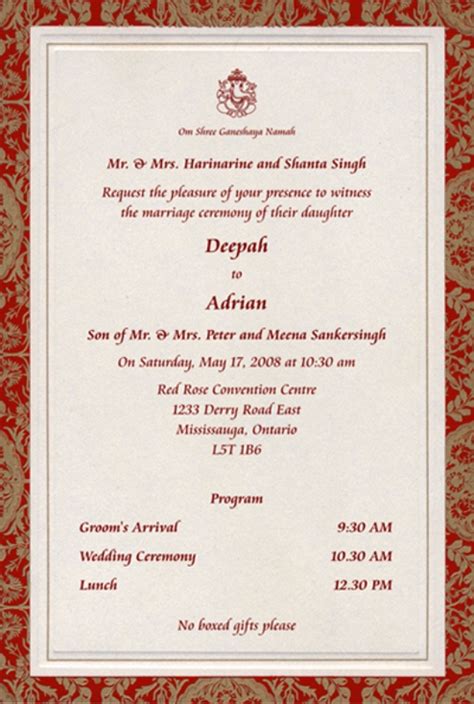 mother of the groom's first name & father of the groom's first name invite you to witness the love and come party at the marriage [groom's first. 30 Indian Wedding Invitations Ideas - Wohh Wedding