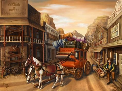 Wild West Town Paintings Warehouse Of Ideas