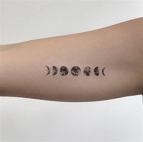 Moon Phases Tatuaje De Fases Lunares Lunas Tattoo Tatuajes