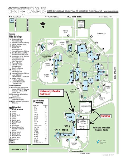 Macomb Community College South Campus Map Map