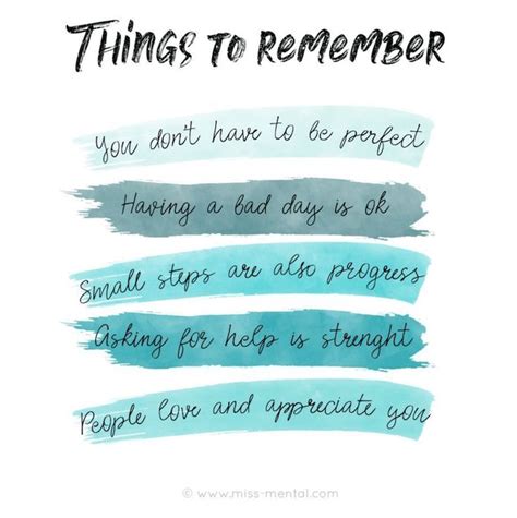 Things To Rememberyou Dont Have To Be Perfecthaving A Bad Day Is