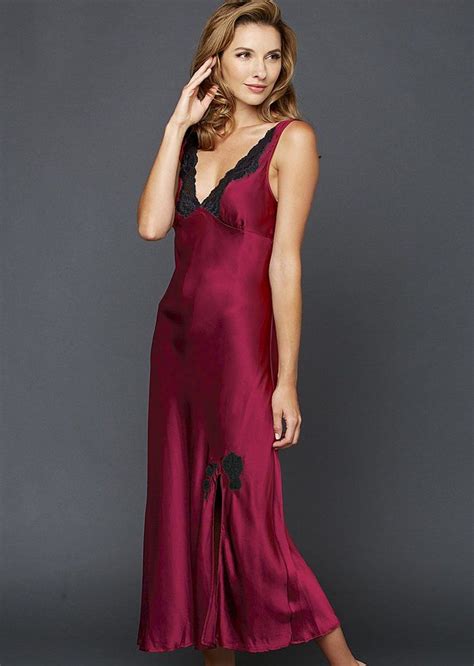 Perfect Indulgence Silk Gown Long Nightgown With Lace Long Silk Nightgown Night Gown Women