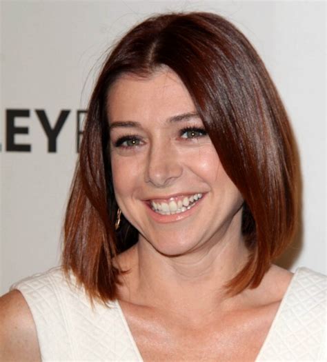 New Bob Haircut That Is Rounded At The Bottom Alyson Hannigan