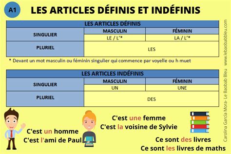 1º Les Articles DÉfinis Et IndÉfinis Le Baobab Bleu