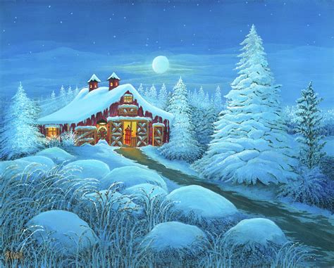 Winterland Painting By Bonnie B Cook Fine Art America
