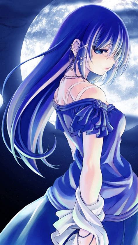 Blue Anime Girls Wallpapers Wallpaper Cave