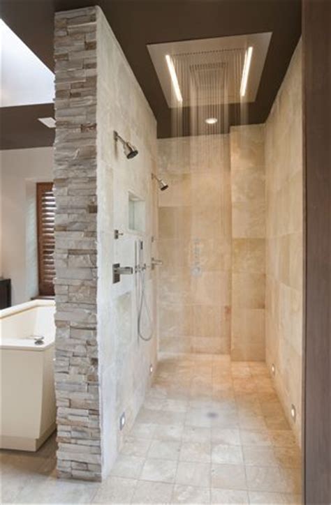 Walk Through Shower No Glass To Clean Home Improvement Pinterest Walk Through Shower