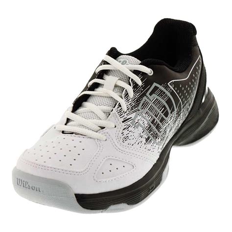 Wilson Juniors Kaos Comp Tennis Shoes In Black And White