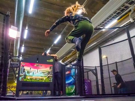 Super Stomp The Worlds First Two Player Game For Trampolines Blooloop
