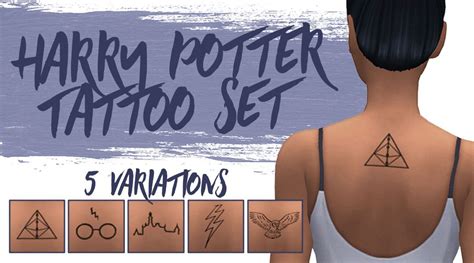 Lilsimsie Faves — Lilsimsie Harry Potter Upper Back Tattoo Set By