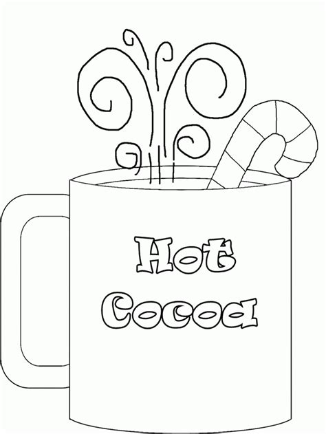 Hot Cocoa Coloring Pages Coloring Home