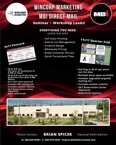 Wincorp Marketing Mbi Direct Mail Seminar And Workshop Leads