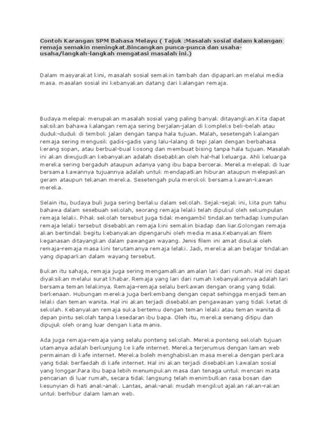 Langkah pendekatan untuk ibu bapa. Karangan Tentang Media Sosial Spm