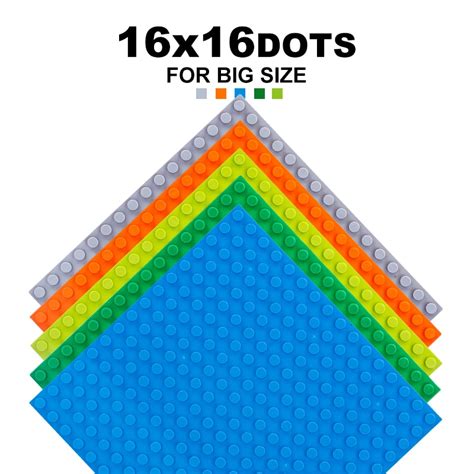 16x16 dots for duploes big bricks base plate 25 25cm baseplate big size building blocks diy toys