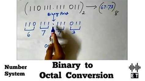 Number System Binary To Octal Conversion Youtube