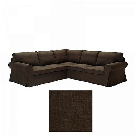 Ikea Ektorp 22 Corner Sofa Cover Slipcover Svanby Brown Linen Blend 4
