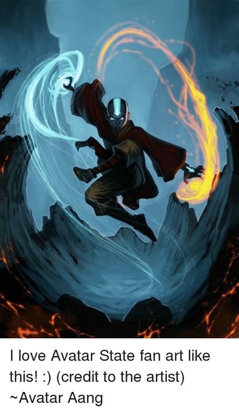 Avatar State Avatar Aang Fan Art Img Gimcrackery