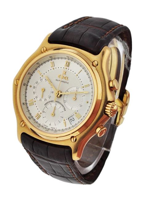 8137241 Ebel 1911 Mens Yellow Gold On Strap Essential Watches