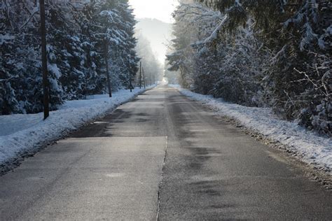 Free Images Tree Snow Winter Road Asphalt Weather Route Lane