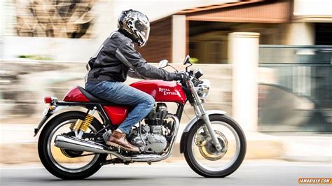 The bike trails the café racer format and has a sporty look. Royal Enfield Continental GT review