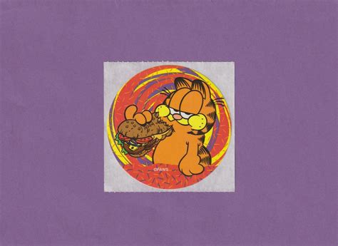 Vintage 1980s Paws Garfield Sandwich Sticker Etsy